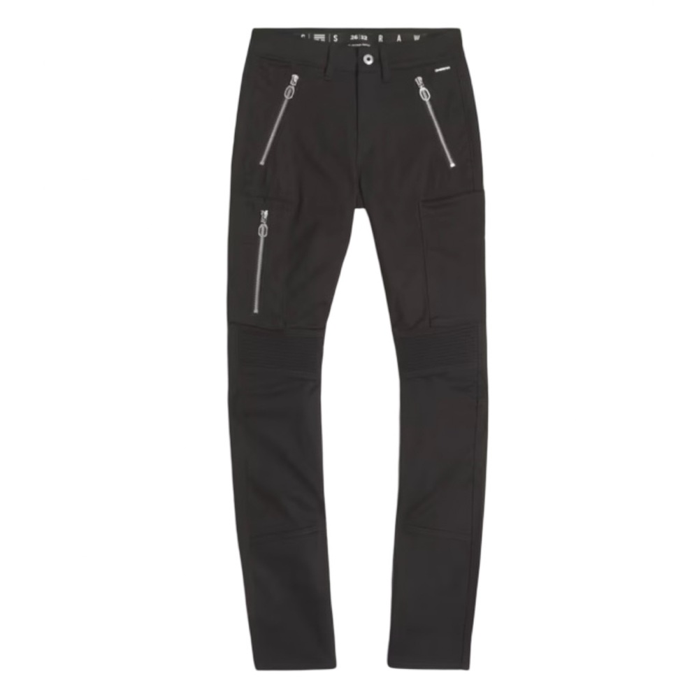 G-Star RAW Black Biker Skinny Cargo Pants High Waist US 10 L34 Tall NWT
